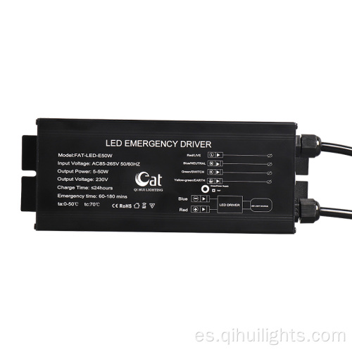 Conductor de emergencia LED de 50W 100% Potencia de salida